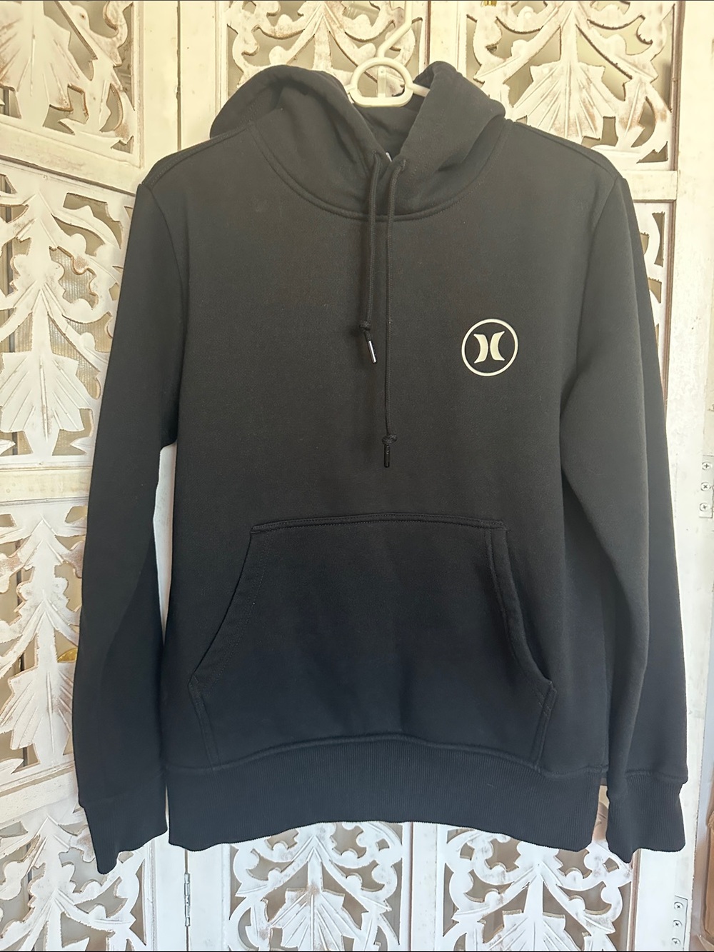 Hurley Black Pullover Hoodie with Logo